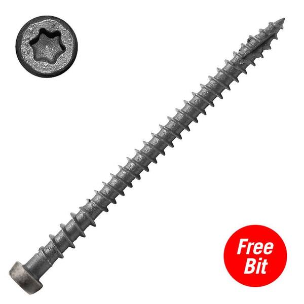 DeckLok #10 x 2-3/4 in. Star Drive Self-Countersinking Flat Head ACQ Compatible Gravel Path Composite Deck Screws (75 per Pack)