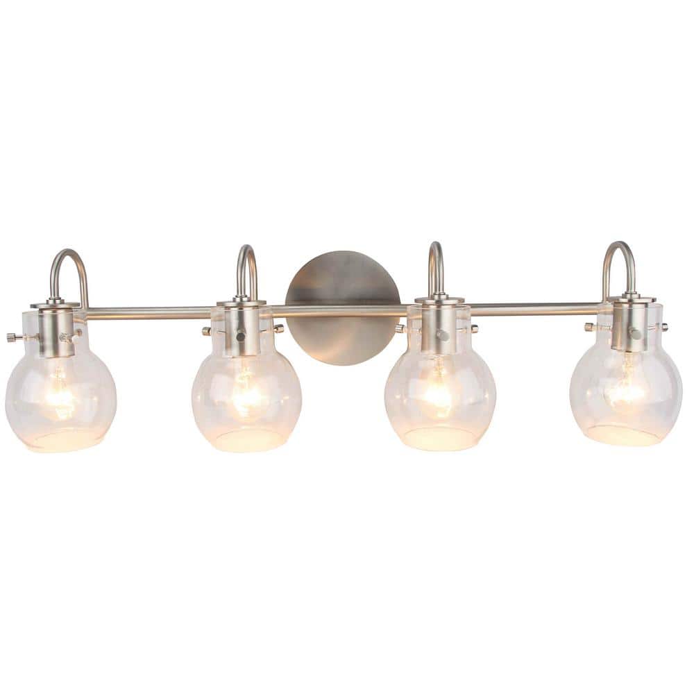 4-Light Brushed Nickel Vanity Lighting