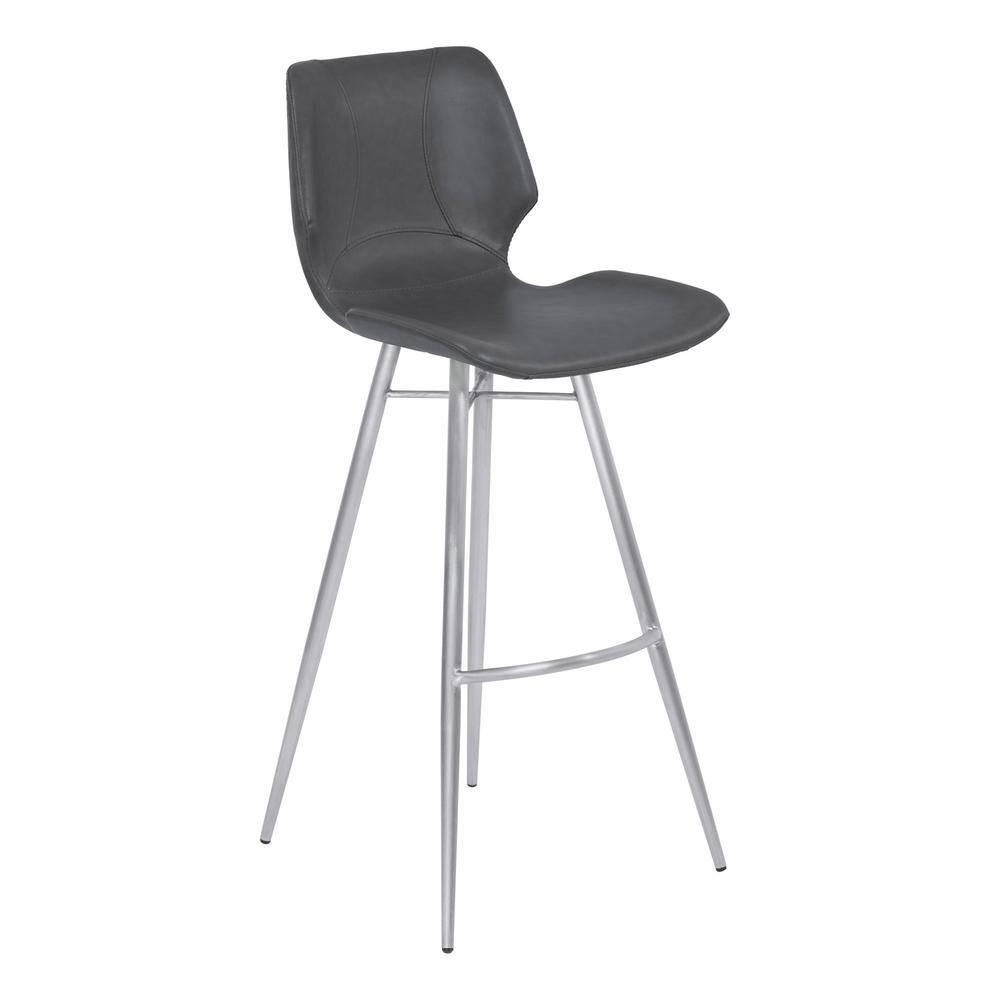 Armen Living Zurich 26 in. Counter Height Metal Bar Stool in Vintage