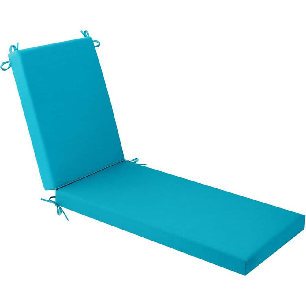 80 x 26 x 3 in. Blue Outdoor Olefin Chaise Lounge Cushion with Ties price history on PriceWatchPro