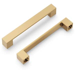 Heritage Designs 5-1/16 in. (128 mm) Center-to-Center Brushed Brass Drawer Bar Pull (10-Pack )