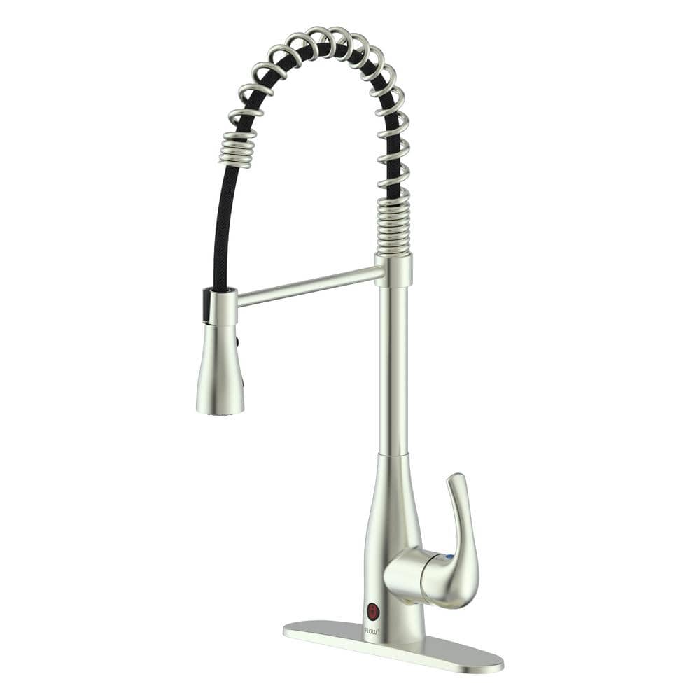FLOW Motion Activated SingleHandle PullDown Spring Neck Sprayer