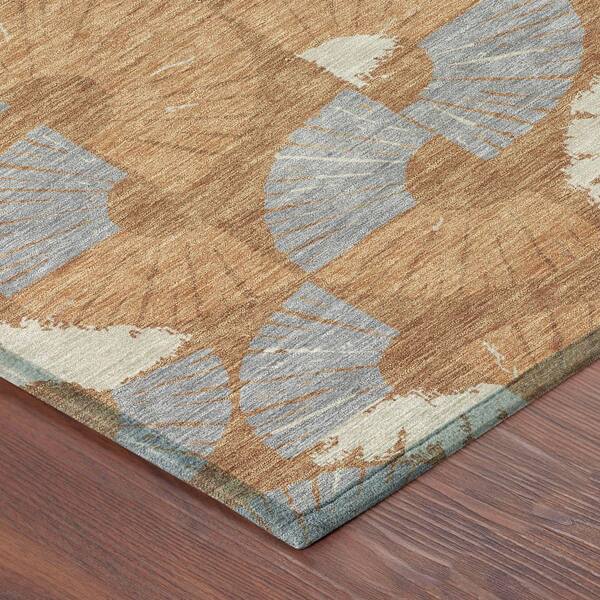 Chantille Machine Washable Indoor/Outdoor Abstract ACN2462 Paprika 2 ft. x 7 ft. Runner Rug