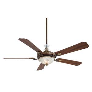 Cristafano 68 in. LED Indoor Belcaro Walnut Ceiling Fan with Wall Control