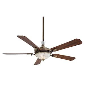Cristafano 68 in. LED Indoor Belcaro Walnut Ceiling Fan with Wall Control