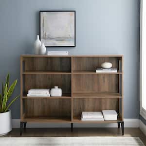 40.25 in. Reclaimed Barn Wood 6-shelf Standard Bookcase with Adjustable Shelves