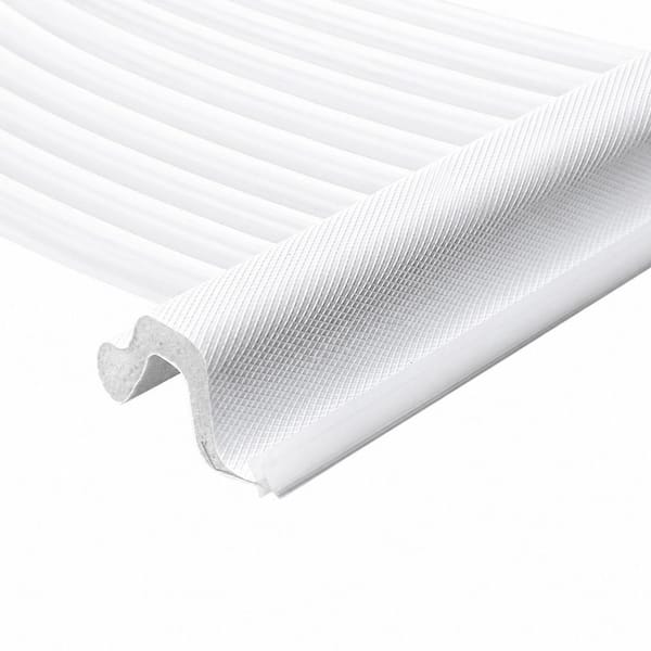 1.2 in. x 312 in. White Door Frame Weatherstrip Roll Soundproof Insulation Thick V-Shaped Exterior Door Seal Strip