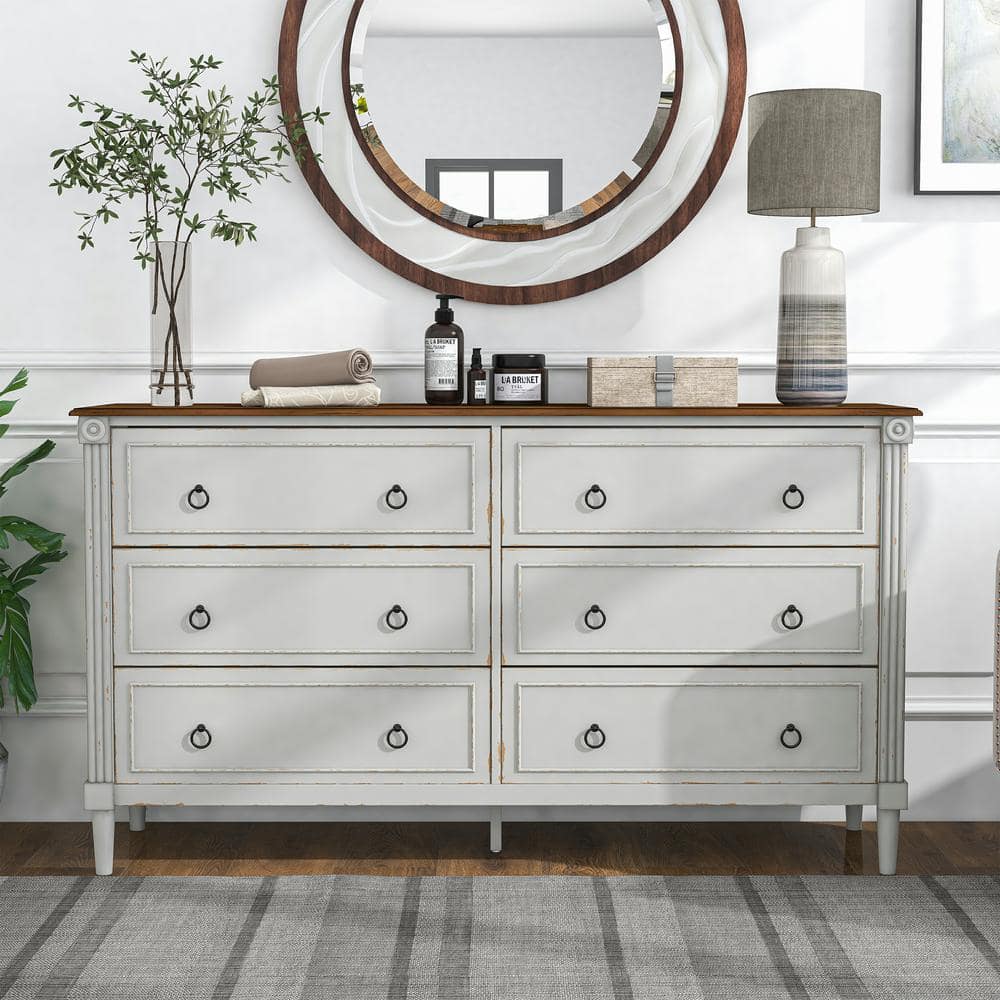slim fit dress slacks Julieta 6 Drawer Dresser, Grey – High Fashion Home