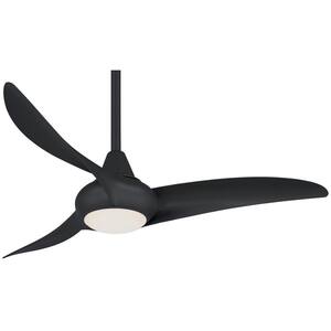 Light Wave 44 in. LED Indoor Coal Ceiling Fan with Light and Remote Control