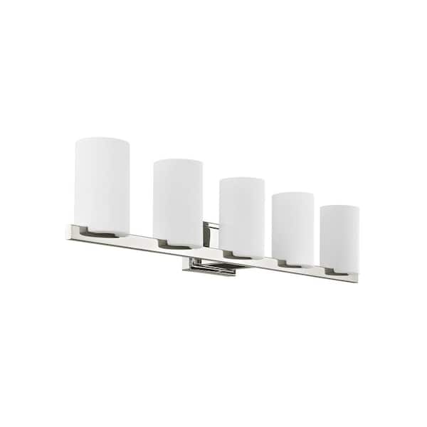 Livex Lighting Astoria 5 Light Polished Chrome Bath Vanity 1335 05 The Home Depot Livex Lighting Astoria 5 Light Polished, 5 Light Chrome Bath Vanity