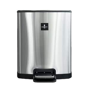 MH 8 Gal. Stainless Steel Touchless Step-On Metal Trash Can