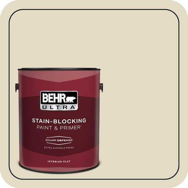 BEHR ULTRA 1 gal. #770C-2 Belvedere Cream Extra Durable Flat Interior Paint & Primer