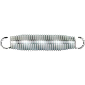 Extension Spring, Spring Steel Const, Nickel-Plated Finish, .120 GA x 1-1/16 in. x 5-1/2 in., Single Loop Open, (1-Pack)