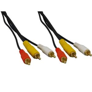 25 ft. 3 RCA Male to 3 RCA Male Composite Video Plus Audio Cable