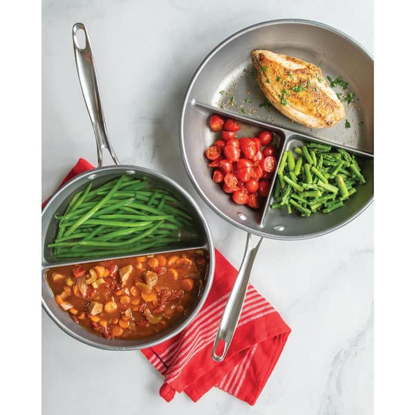 2-in-1 Divided Sauce Pan, Cast Aluminum Cookware