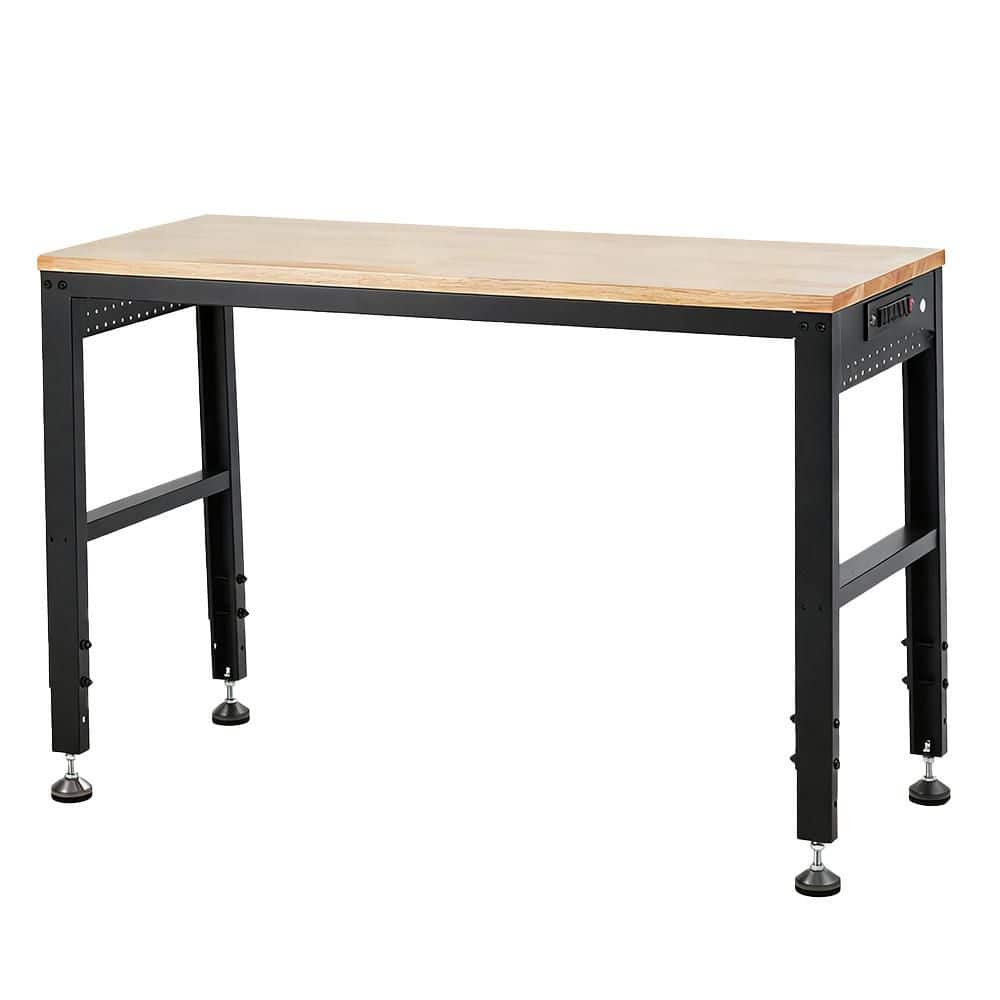 60 in. x 20 in. Adjustable Workbench, Heavy-Duty 2000 lbs. Load Capacity Height Adjustable 29.5 in. -38.4 in. Solid Wood price history on PriceWatchPro