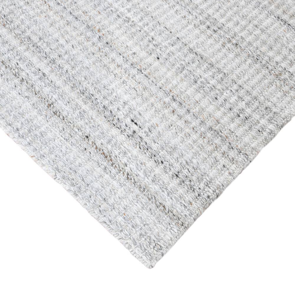 Gray Geometric Hand-Woven Outdoor Polyester Rug 4' x 6'