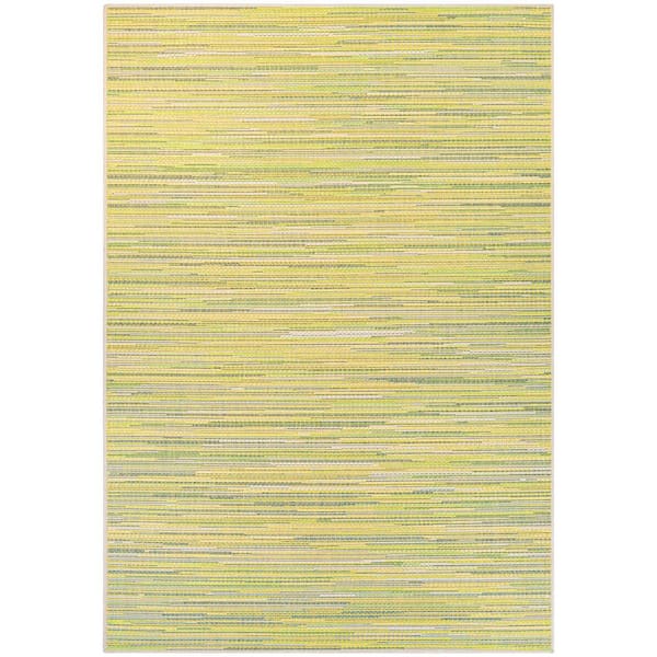 Monaco Alassio Sand-Sea Mist-Lemon 8 ft. x 11 ft. Indoor/Outdoor Area Rug