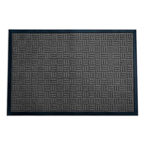 Envelor Black 36 in. x 60 in. Checker Floor Mat Indoor/Outdoor Door Mat