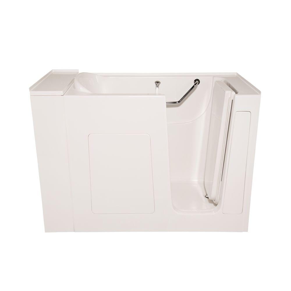 52'' x 30'' White Fiberglass Walk-In Soaking Tub