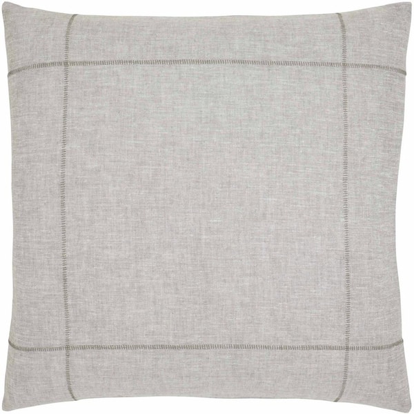 ED-Ellen DeGeneres Dream Natural1-Piece Beige Linen Blend 18 in. x 18 in. Throw Pillow