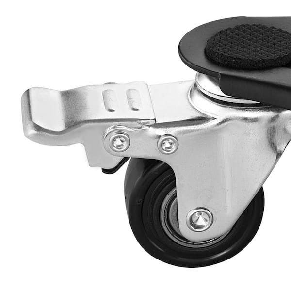 Removable Side Guard Dolly MYUEA 5-Wheel Furniture Dolly - 3307 Lbs Capacity, Removable Guards, Tail Brake, For Moving Appliances & Furniture 3307 Lb Capacity Moving Dolly