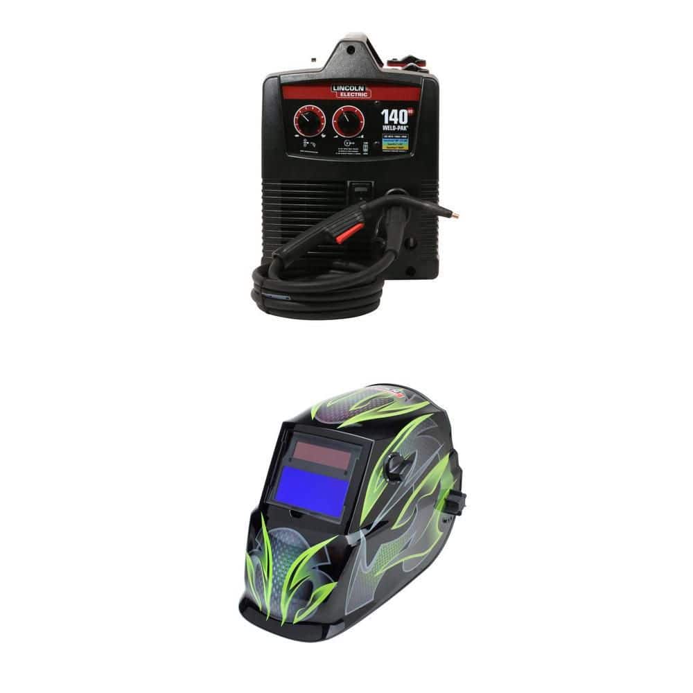 Lincoln Electric Auto-Darkening Welding Helmet and Weld-Pak 140