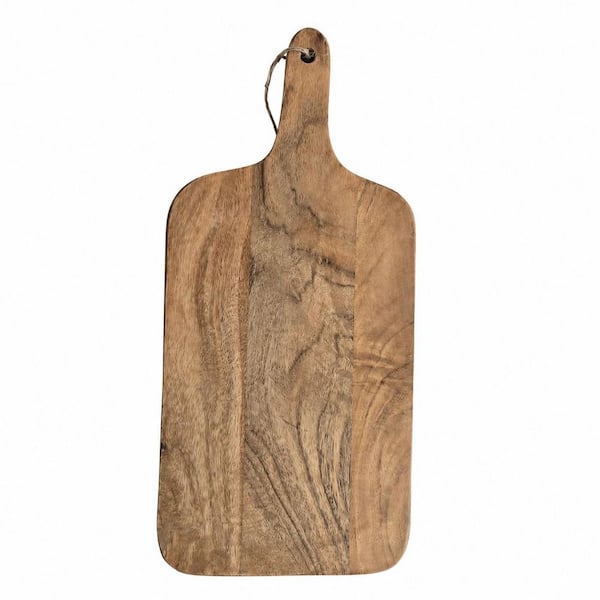 Acacia Wood Chopping Board, Wooden Cutting Board for Kitchen, Handcrafted Wood Paddle Board, 8x0.75x17.75 Inches