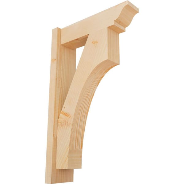 Ekena Millwork 6 in. x 30 in. x 18 in. Douglas Fir Westlake Traditional Smooth Outlooker