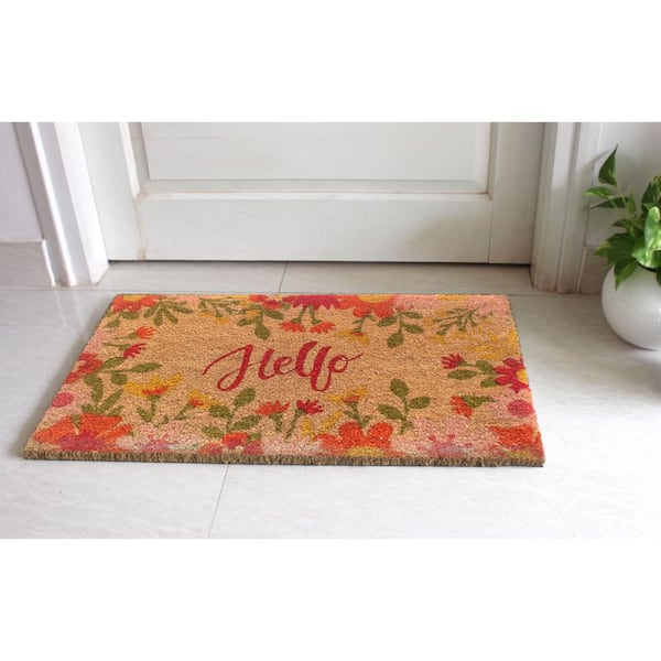 1pc Polyester Door Mat, Modern Geometric Pattern Outdoor Welcome