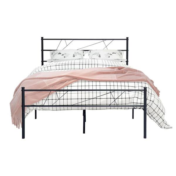 Single Black Rugged Metal Bed Frame, How Much Does A Full Size Metal Bed Frame Cost