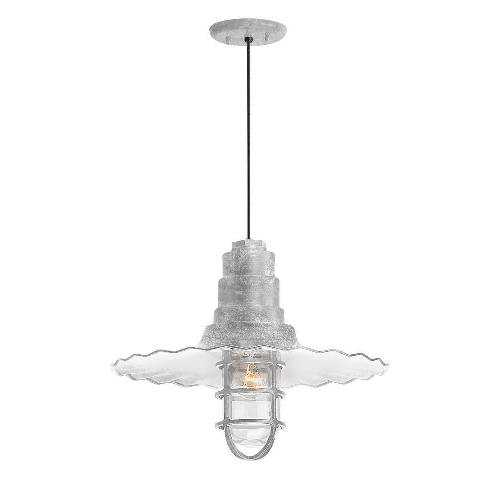 UPC 782042013742 product image for Troy RLM Radial Wave 16 in. Shade 1-Light Galvanized Finish Pendant | upcitemdb.com