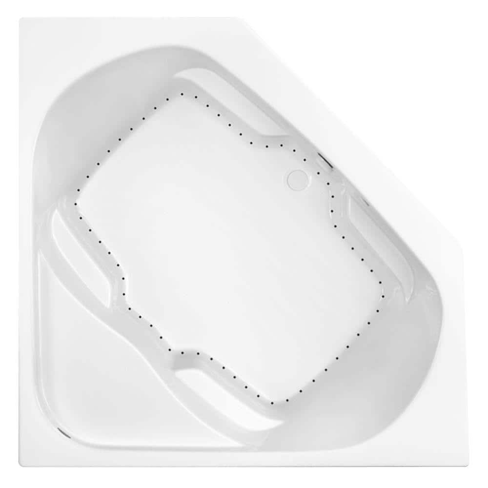 Cavalcade 60 in. x 60 in. Acrylic Corner Drop-In Whirlpool Air Bath Center 