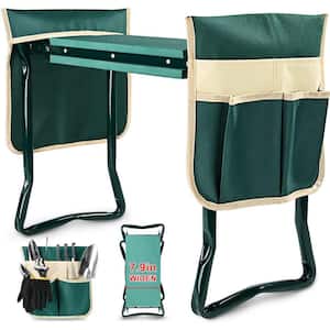 19.29 in. Upgraded Garden Kneeler and Seat with Thicken and Widen Soft Kneeling Pad with 2 Tool Pouches