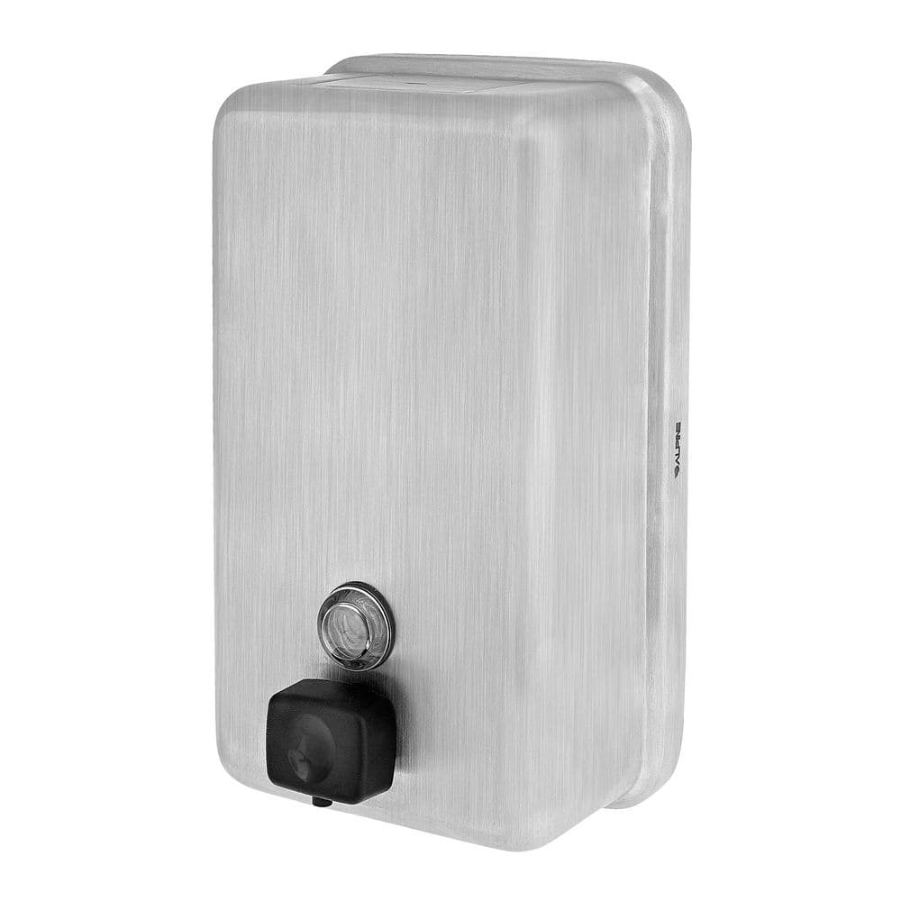 40 oz. Vertical Manual Surface-Mounted Stainless Steel Liquid Soap Dispense