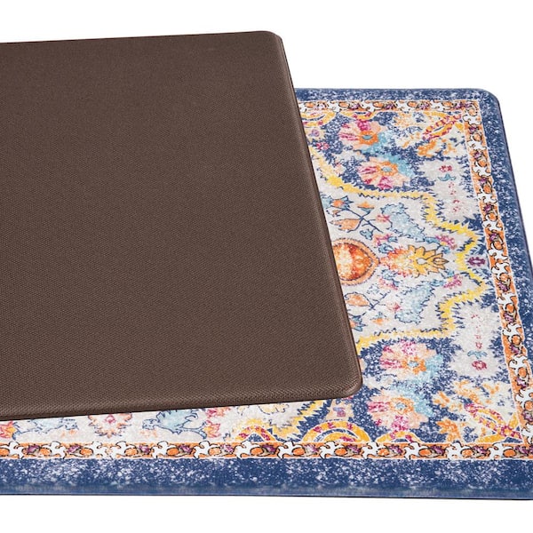 World Carpet Vintage Tile Anti-Fatigue Kitchen Floor Mat