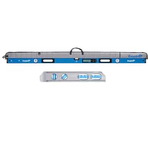 72 in. True Blue Digital Box Beam Level with Case with 8 in. True Blue Magnetic Billet Torpedo Level
