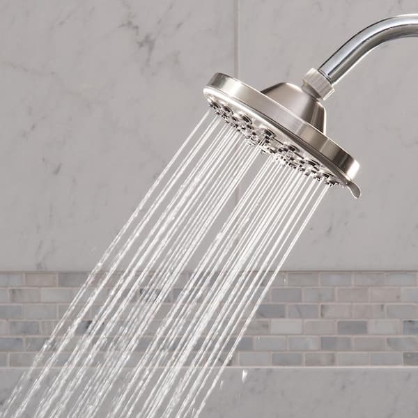 Waterpik Torrent 6-spray 6 In Fixed Showerhead in Brushed Nickel Xmd-639e for sale online