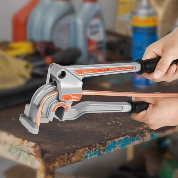 Pipe Tube Bender,3 in 1Manual Level Tube Bender,180°Copper Aluminum Pipes Bending Tool for Automotive Repair,Pipe Bender