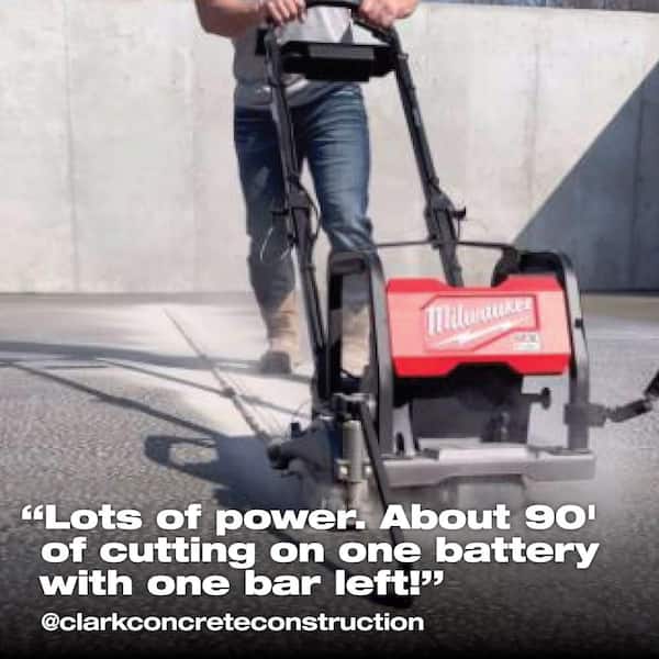 Milwaukee MX FUEL Lithium-Ion 6 in. Green Concrete Saw Kit with (2) FORGE XC8.0 Batteries and (1) MX FUEL Super Charger