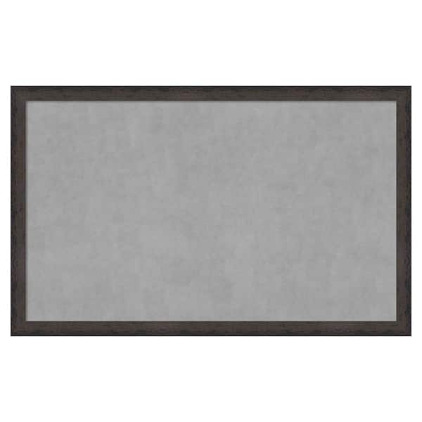 Amanti Art Dappled Black Brown Narrow 43 in. x 27 in. Framed Magnetic Board