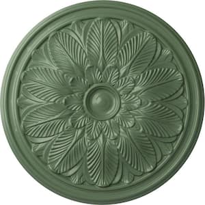 22-5/8" x 1-3/4" Bordeaux Urethane Ceiling (Fits Canopies upto 3-1/4"), Hand-Painted Athenian Green