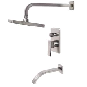 ARTIN Single Handle 1 -Spray Tub and Shower Faucet 2.5 GPM in. Brushed Nickel Valve Included