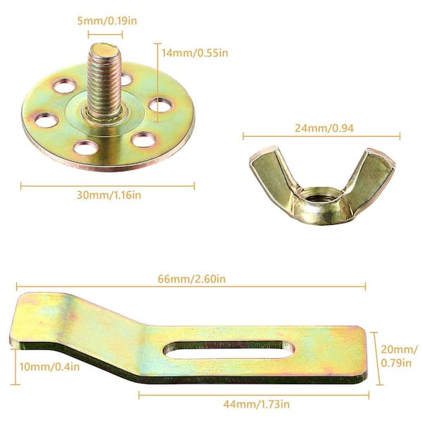 Numhew Silver Zinc-Plated Steel Undermount Sink Clips - 12 Pack