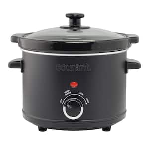 2.5 Qt. Matte Black Slow Cooker with 3 Settings