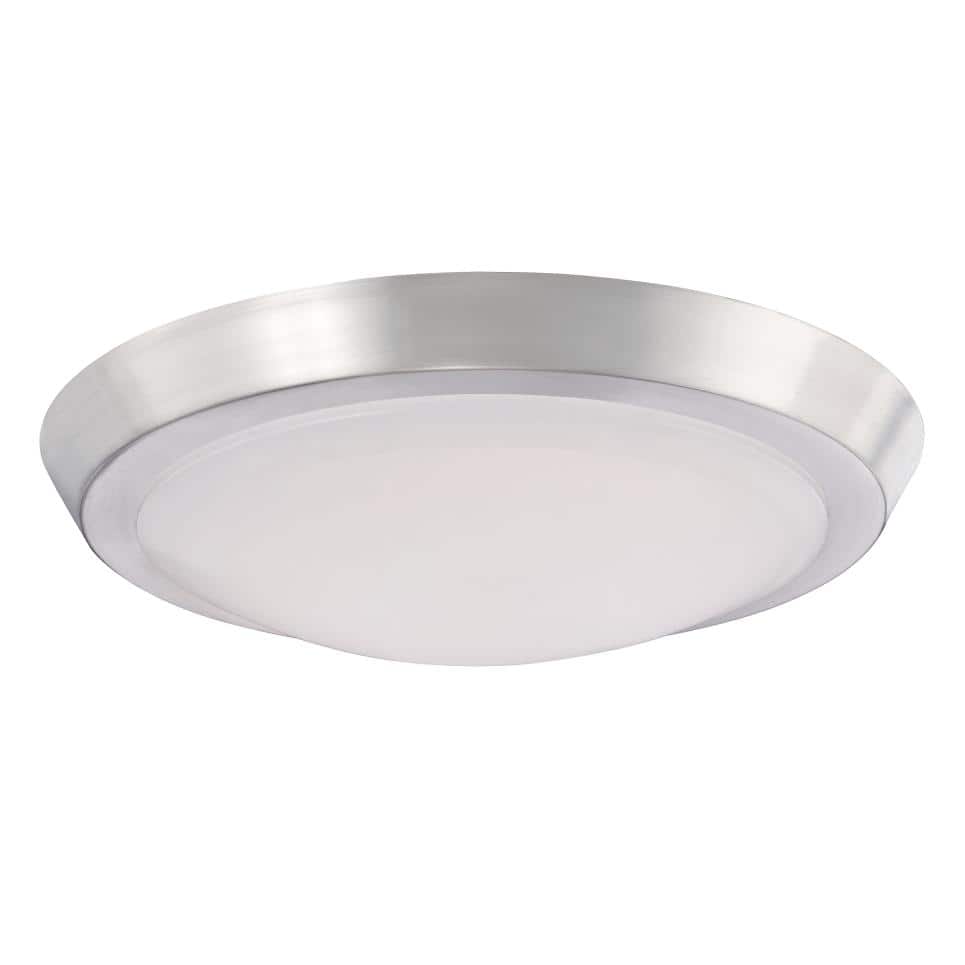 Sleek 11" Brushed Nickel LED Flush Mount Ceiling Light