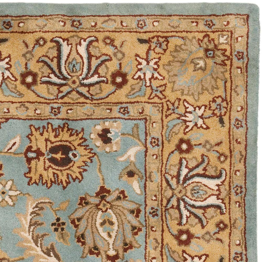 Heritage Hand-Tufted Square Wool and Cotton Rug in Blue - 6' x 6'