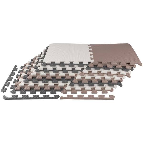 Stalwart 12 in. x 12 in. x 0.125 in. Foam Gym Flooring Mat Tiles 20PK