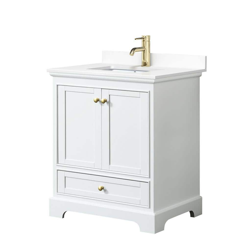 Wyndham Collection Deborah 30 in. W x 22 in. D x 35 in. H Single Sink ...