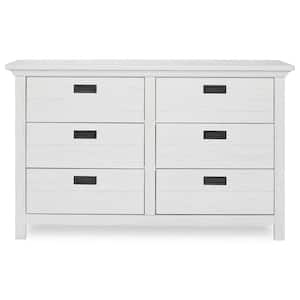 Waverly 6-Drawer Weathered White Dresser